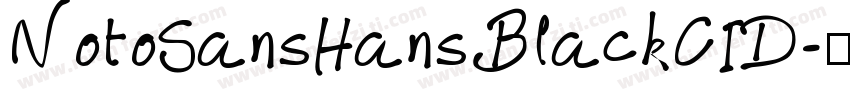 NotoSansHans BlackCID字体转换